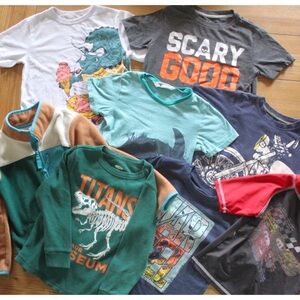 Boys (8) Piece Top Bundle Lot Old Navy Jumping Beans Carters Preowned Size 5